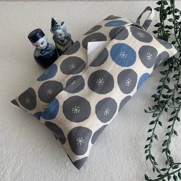 エコティッシュカバー☆マスクストッカー♪まるいお花模様♪3カラー 1枚目の画像