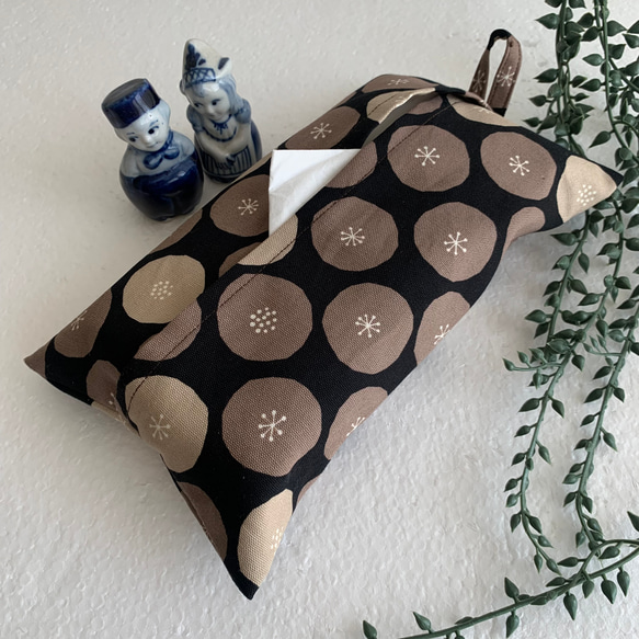 エコティッシュカバー☆マスクストッカー♪まるいお花模様♪3カラー 2枚目の画像