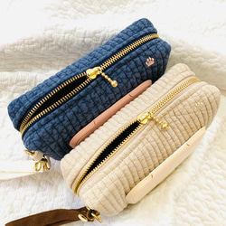 肉球　選べる　お尻拭きポーチ　H10.5W17D5.5 刺繍　ウェットティッシュポーチ　ヌビ　 5枚目の画像