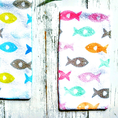 魚 ハーフハンカチ ガーゼハンカチタオル ダブルガーゼ マイクロ