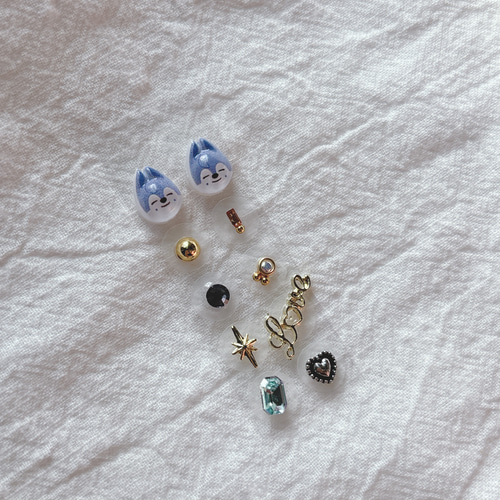 耳つぼジュエリー 10粒 スキズー 推し活 推しカラー ソンムル 耳ツボ