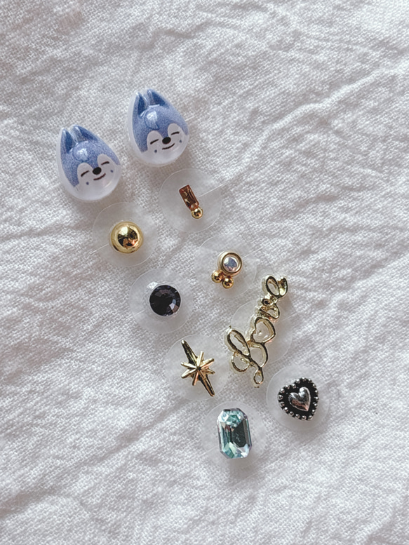 耳つぼジュエリー 10粒 スキズー 推し活 推しカラー ソンムル 耳ツボ