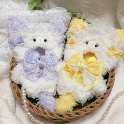 ぬいぐるみ用 着ぐるみ ぬい服 ねこ ネコ フリル レース ぬいぐるみ