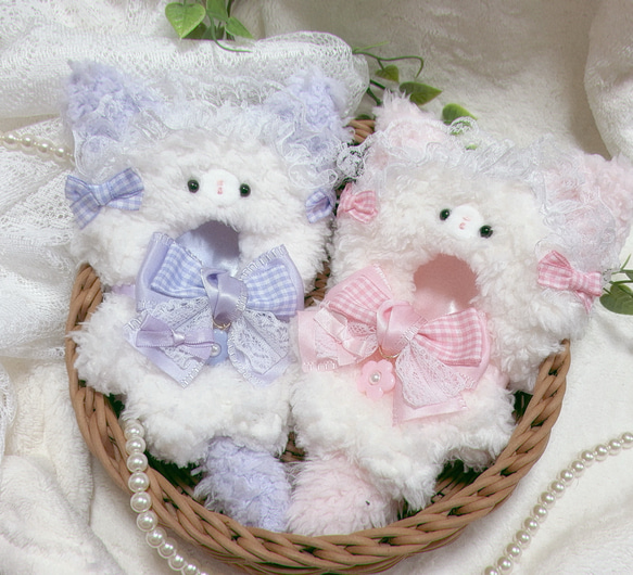 ぬいぐるみ用 着ぐるみ ぬい服 ねこ ネコ フリル レース ぬいぐるみ