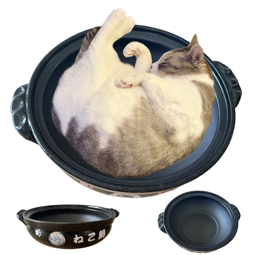 仲良し猫鍋♡ 送料無料】猫鍋 ひんやり 名入れ わが家の本格 ねこ鍋 to800 最速 鍋