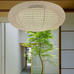 岐阜径55㎝和紙提灯中雲型照明ペンダント1灯 その他素材 けん 通販