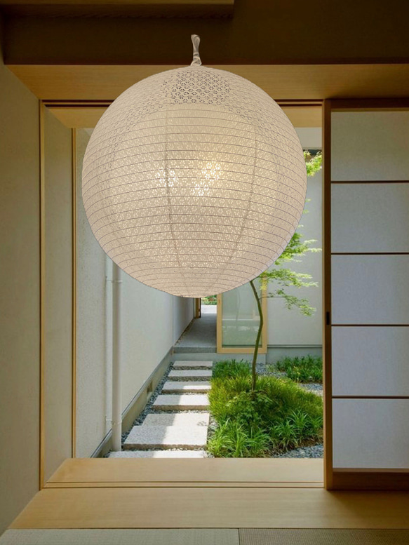 美濃和紙 和室 ちょうちん 提灯 ペンダントライト エンブレム 極み落水