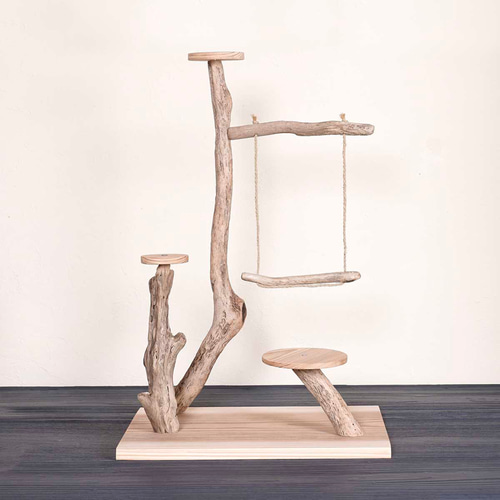 流木の止まり木、流木のブランコ、バードスタンド、止まり木、流木