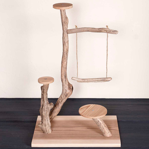 流木の止まり木、流木のブランコ、バードスタンド、止まり木、流木