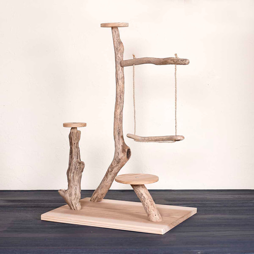 流木の止まり木、流木のブランコ、バードスタンド、止まり木、流木