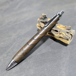 木軸シャーペン0.5㎜バックアイバール＆花梨瘤 蜜蝋クリーム仕上げ