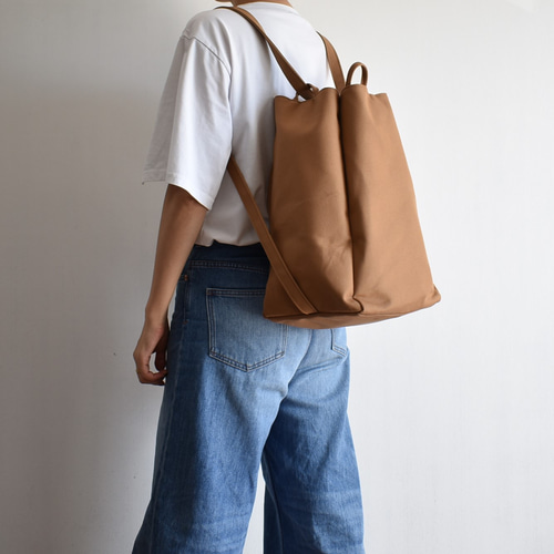 VERTICAL2 TOTE BAG (モカ/ベージュ)2WAY リュック 帆布 トートバッグ