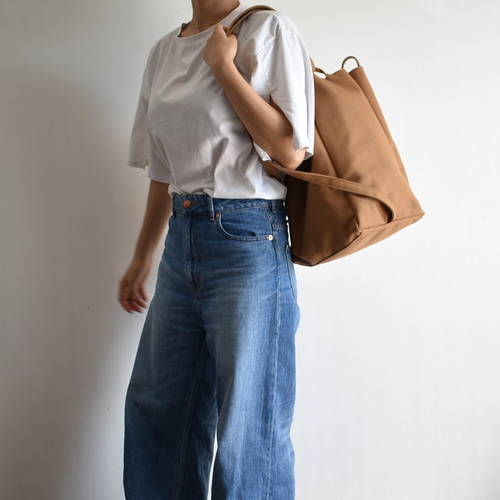 VERTICAL2 TOTE BAG (モカ/ベージュ)2WAY リュック 帆布 トートバッグ