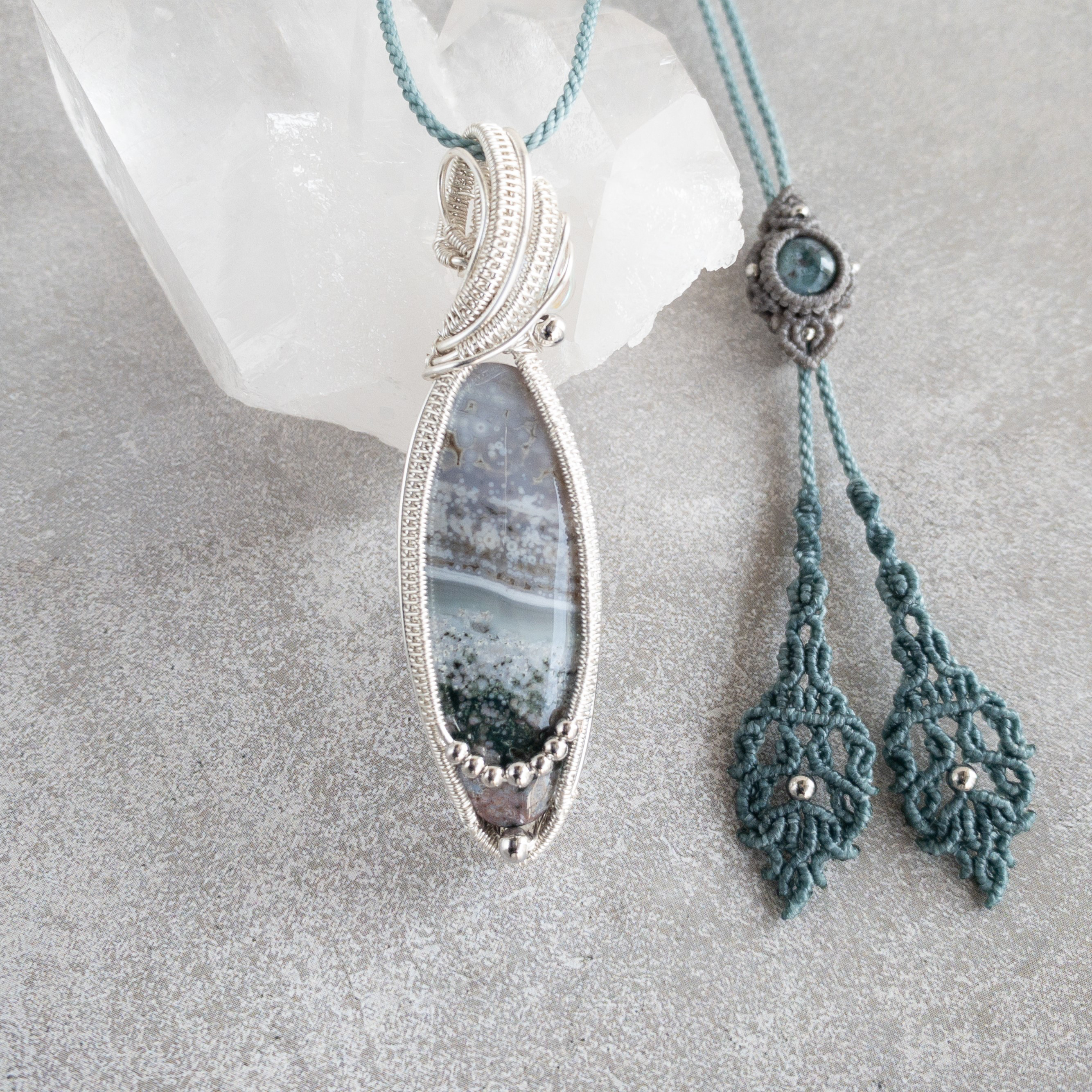 ＜オーシャンジャスパー＞ ストリームライン ペンダント