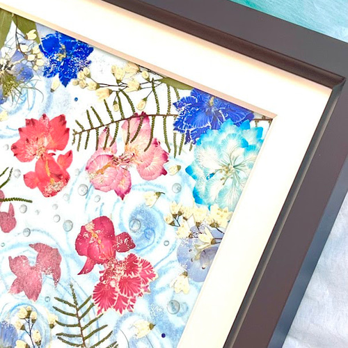 額付き押し花アート 新品 押し花専用額 押し花アート 額縁付き 縦53cm横44cm - メルカリ