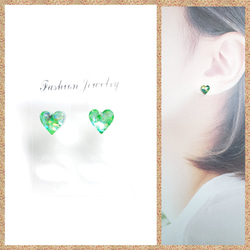 No.1499-D　細長オーロラ☆星☆ピアス・イヤリング(パープル) No.1499-D 細長オーロラ☆星☆ピアス・イヤリング(パープル