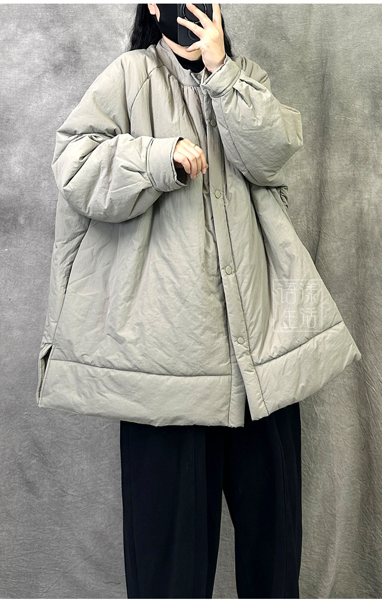 オリジナル高級レトロ綿入れ女性2025年新型秋冬トレンド爆款ゆったり大判厚手保温