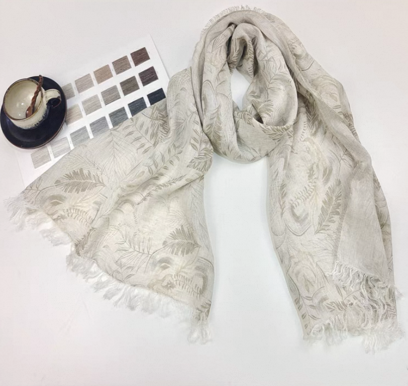 リネン100%、リネンストール、リネンショール、母の日、敬老の日、ギフト