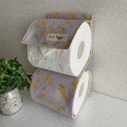 トイレットペーパーホルダーカバー♪ミモザ♡アカシア♪3カラー 2枚目の画像