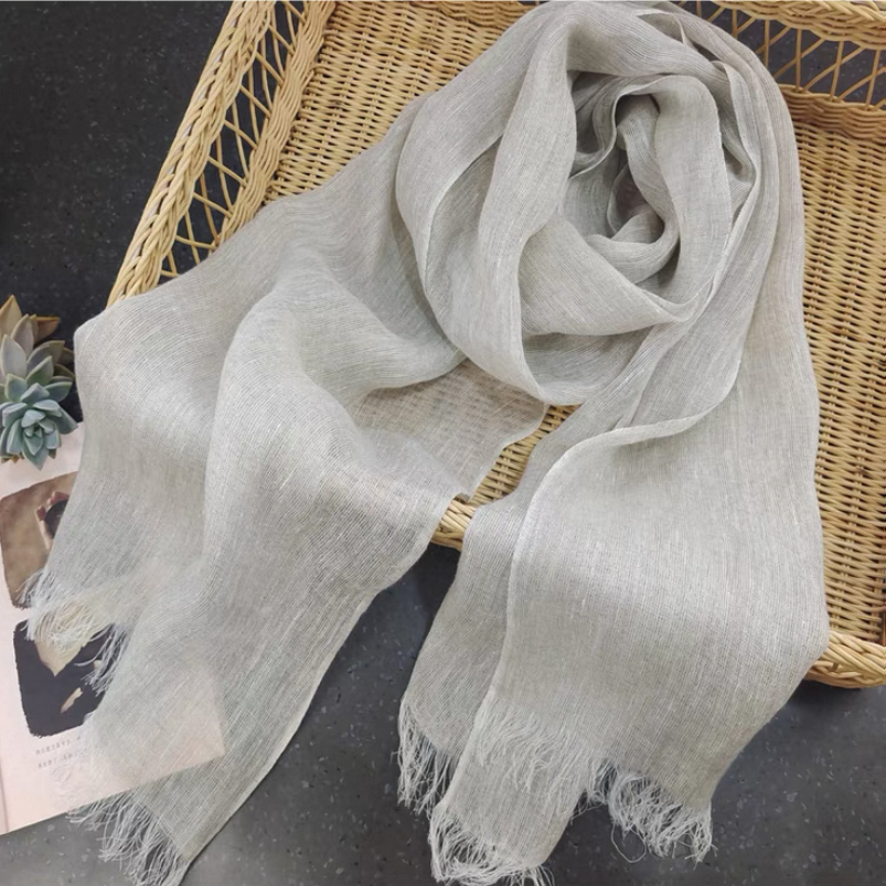 リネン100%、リネンストール、リネンショール、母の日、敬老の日、ギフト