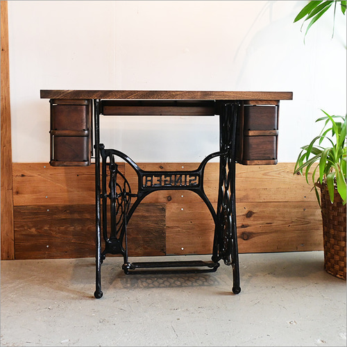 1点物 Singer シンガー ミシンテーブル 足踏みミシン ケヤキ材