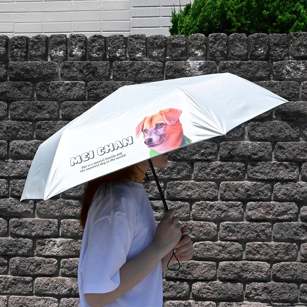 愛するペットの写真でつくる、世界にひとつの晴雨兼用折りたたみ傘