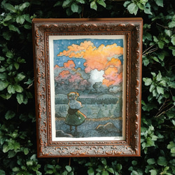 絵画　一点もの 一点物】原画「ワクワクするもの」 アート アンティーク 絵画