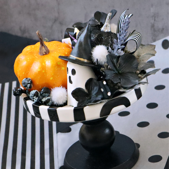 '25 Halloween arrangement ★ストライプパーティープレート 3枚目の画像