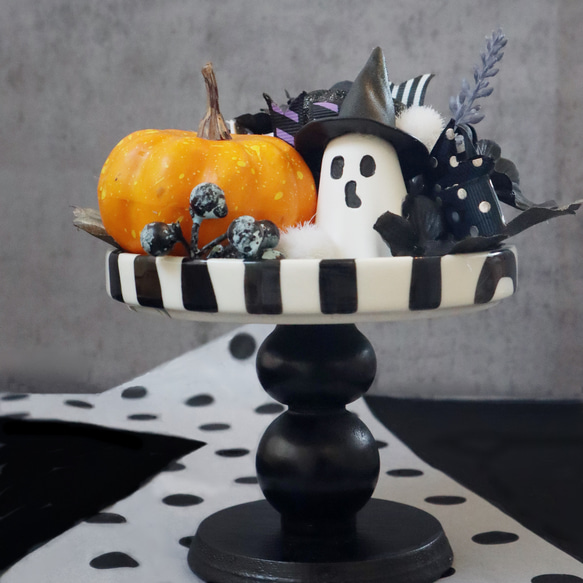 '25 Halloween arrangement ★ストライプパーティープレート 4枚目の画像