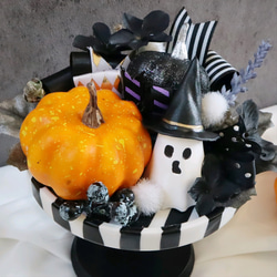 '25 Halloween arrangement ★ストライプパーティープレート 2枚目の画像
