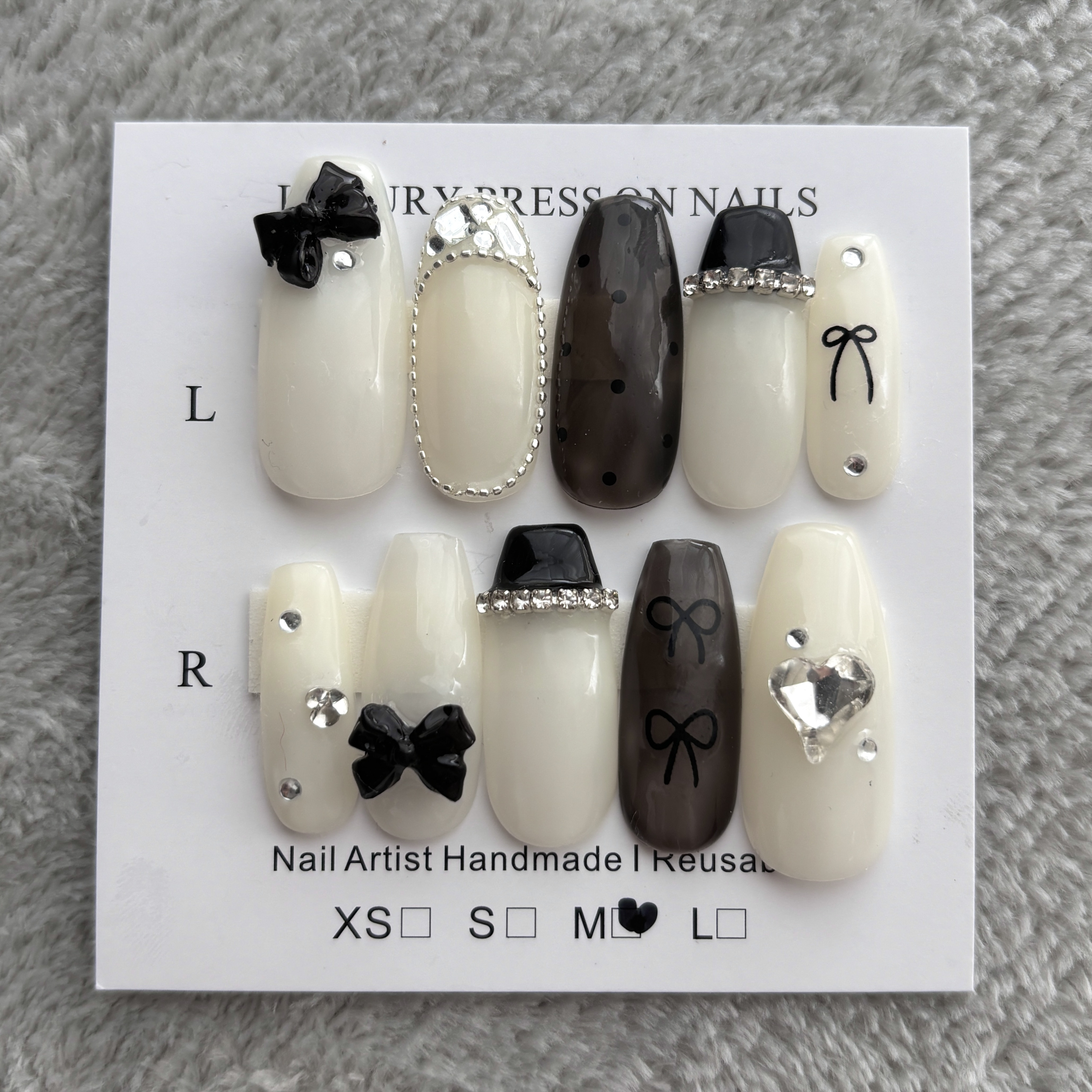 ワンホン 韓国 ロングバレリーナ ネイルチップ10個セット ネイルチップ