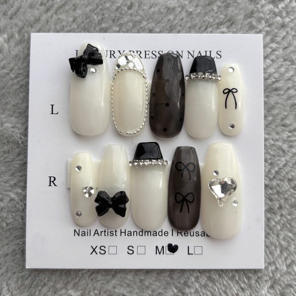 ワンホン 韓国 ロングバレリーナ ネイルチップ10個セット ネイルチップ