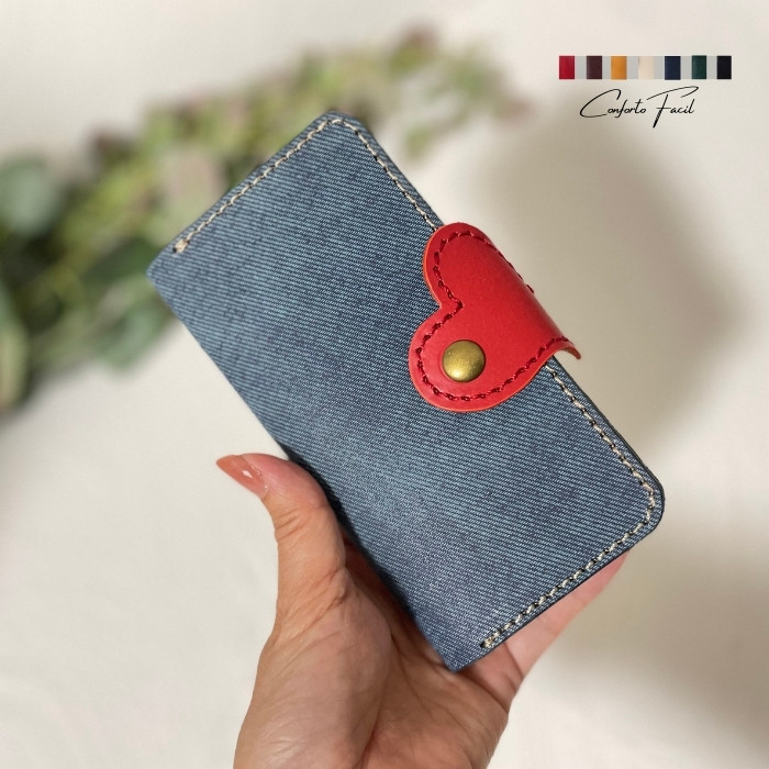 ◆一番人気◆8色◆瀬戸内レザーハート本革手帳型スマホケース・[多機種対応]iPhone17 シリーズ