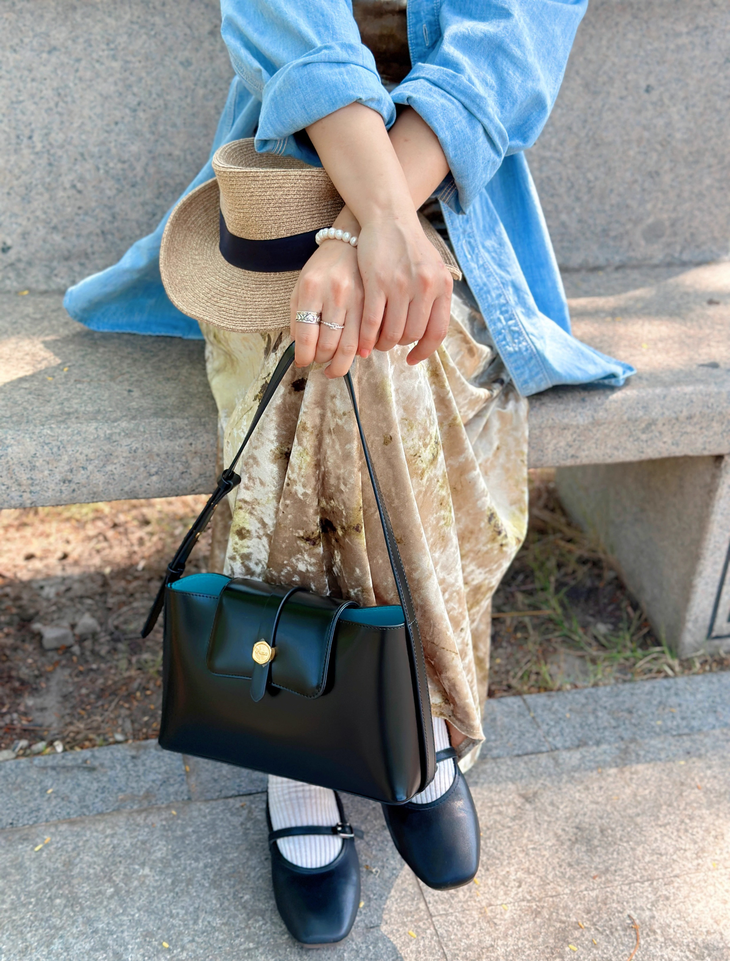 韓国発 エンベロープバッグ 3WAY ショルダー 上質レザー ミニバッグ