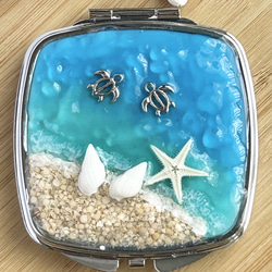 キーホルダー 海のチャーム 星 海 チャーム 透明感 貝がら ヒトデ 星の