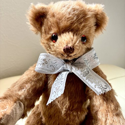 ピーチブラウンのテディベア 〜24cm〜 ぬいぐるみ sanatio 通販