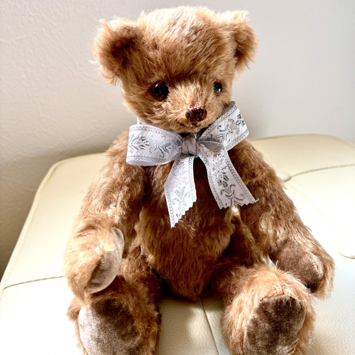 ピーチブラウンのテディベア 〜24cm〜 ぬいぐるみ sanatio 通販