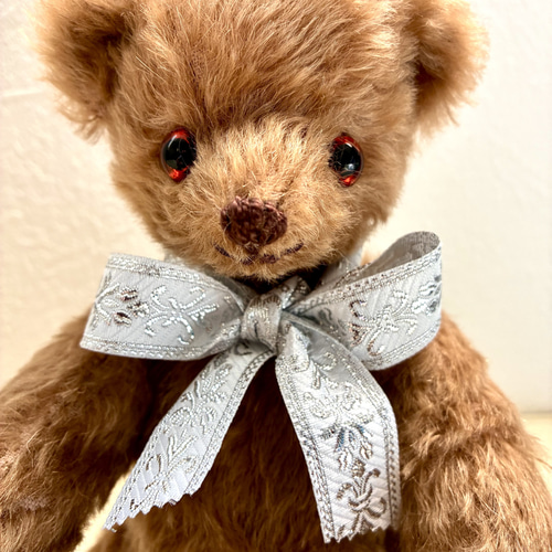 ピーチブラウンのテディベア 〜24cm〜 ぬいぐるみ sanatio 通販