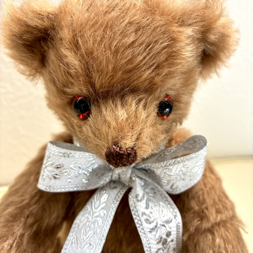 ピーチブラウンのテディベア 〜24cm〜 ぬいぐるみ sanatio 通販