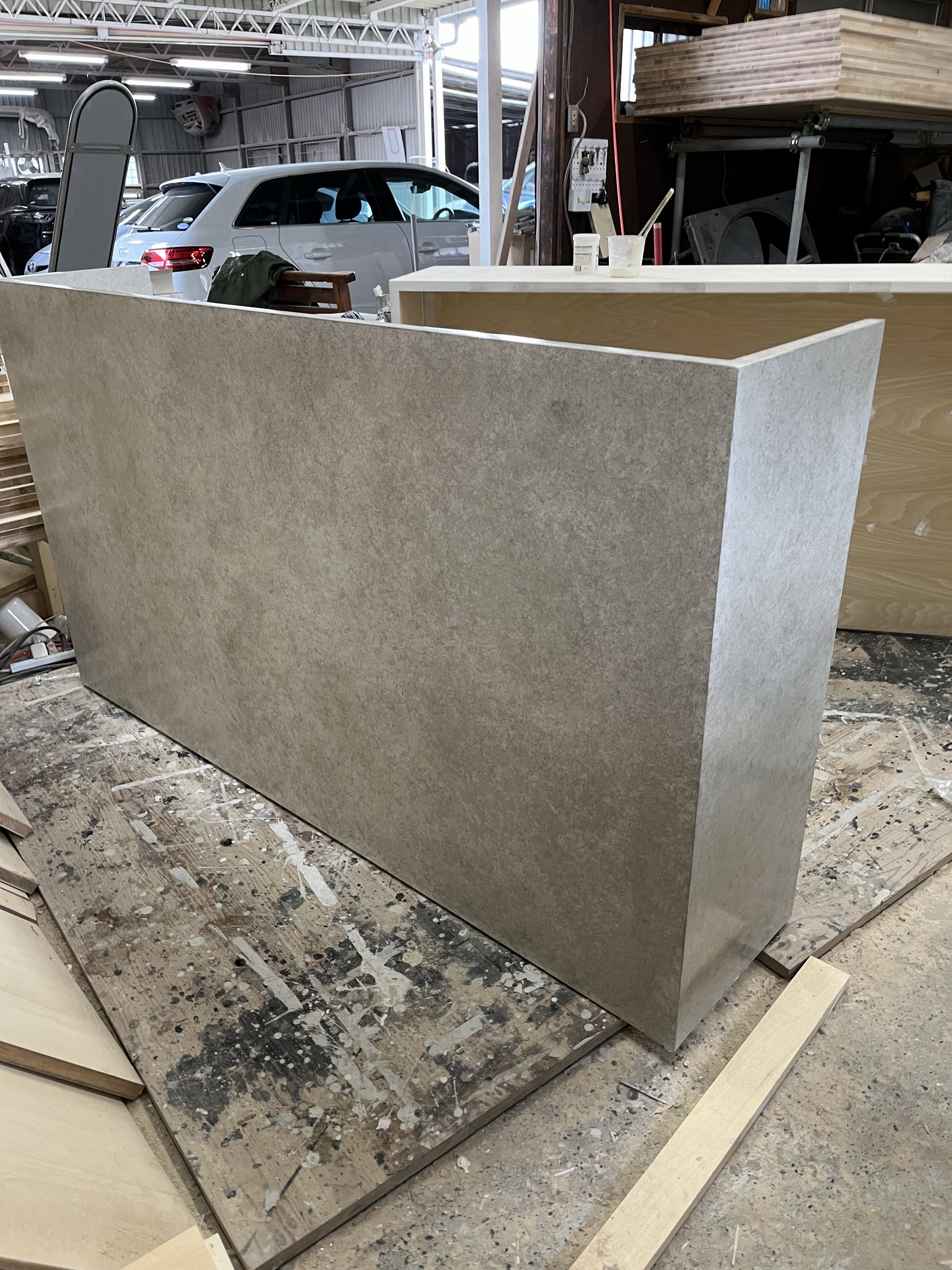 【石っぽい】レジカウンター　受付カウンター　テーブル