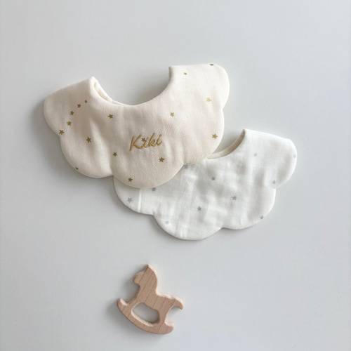 twinkle bib もくもくスタイ 名入れスタイ 名入れ お名前刺繍 出産祝い