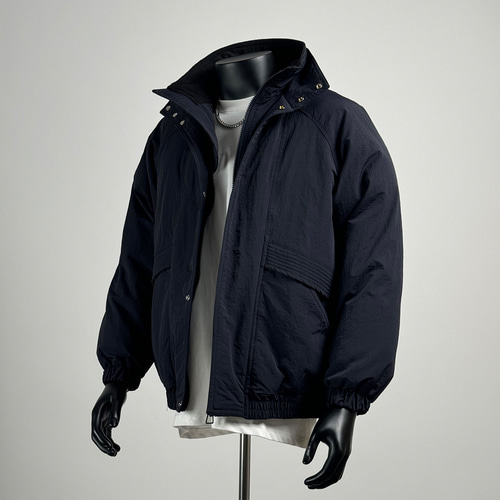 黒 ダウンジャケット パッチワーク風 日系レトロ風ダブルライダースジャケット メンズパッチワークコア