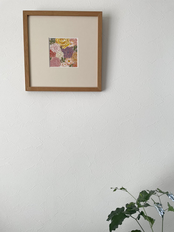 薔薇（原画＋額、マット付） 3枚目の画像