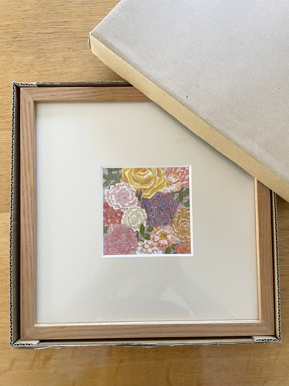 薔薇（原画＋額、マット付） 7枚目の画像