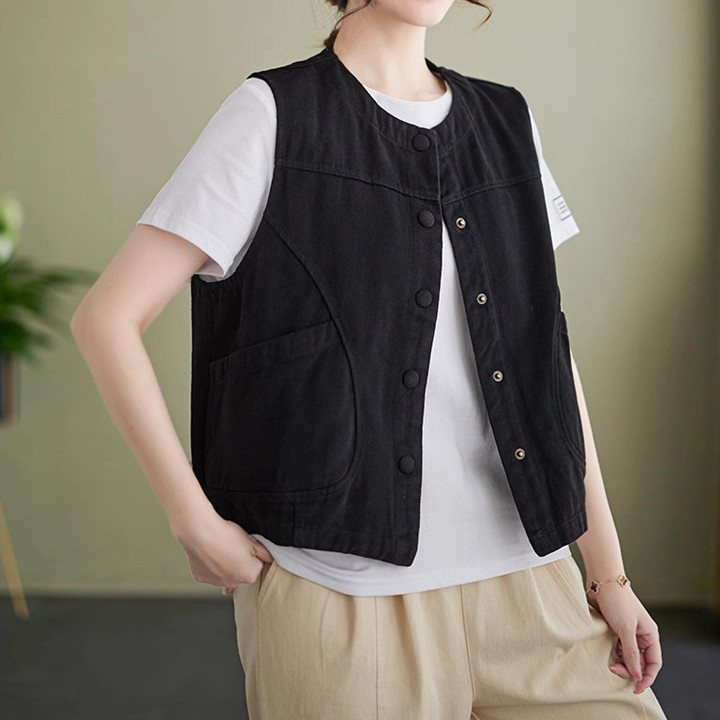 通勤 ベスト レディース 大きいサイズ 体型カバー トップス 重ね着 夏