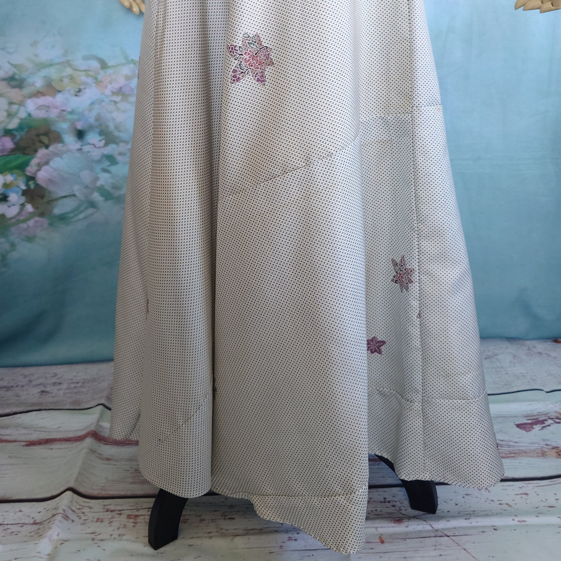 s18 サーキュラースカート 着物リメイク  フレアスカート 和洋折衷 マキシ丈