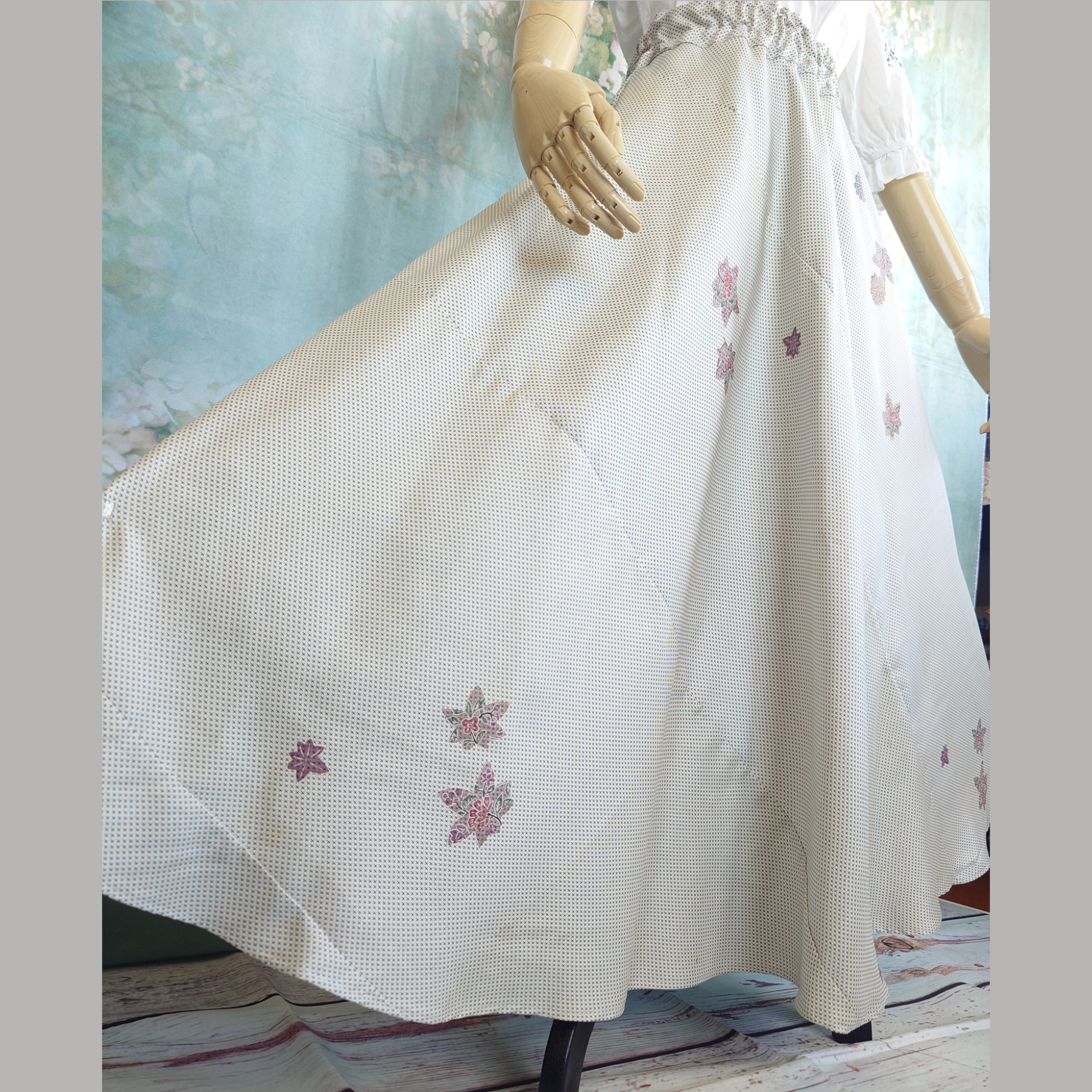 s18 サーキュラースカート 着物リメイク  フレアスカート 和洋折衷 マキシ丈