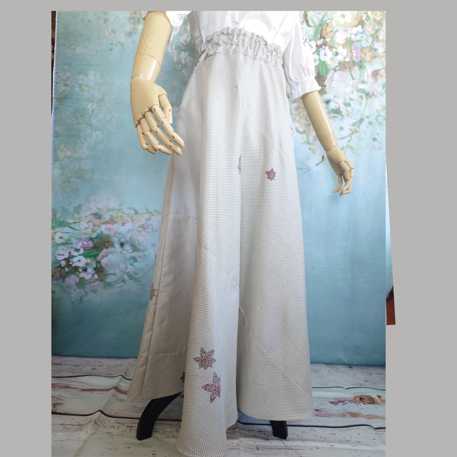 s18 サーキュラースカート 着物リメイク  フレアスカート 和洋折衷 マキシ丈