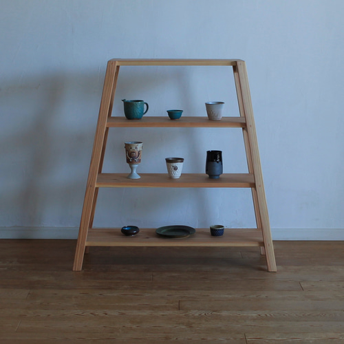 日光杉の脚立みたいな棚 棚・シェルフ・ラック Asukayama Works 通販