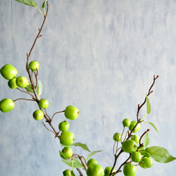 【クラブグリーンアップル】｜アーティフィシャルフラワー 花瓶アレンジ| 秋｜ギフト・インテリア雑貨 2枚目の画像